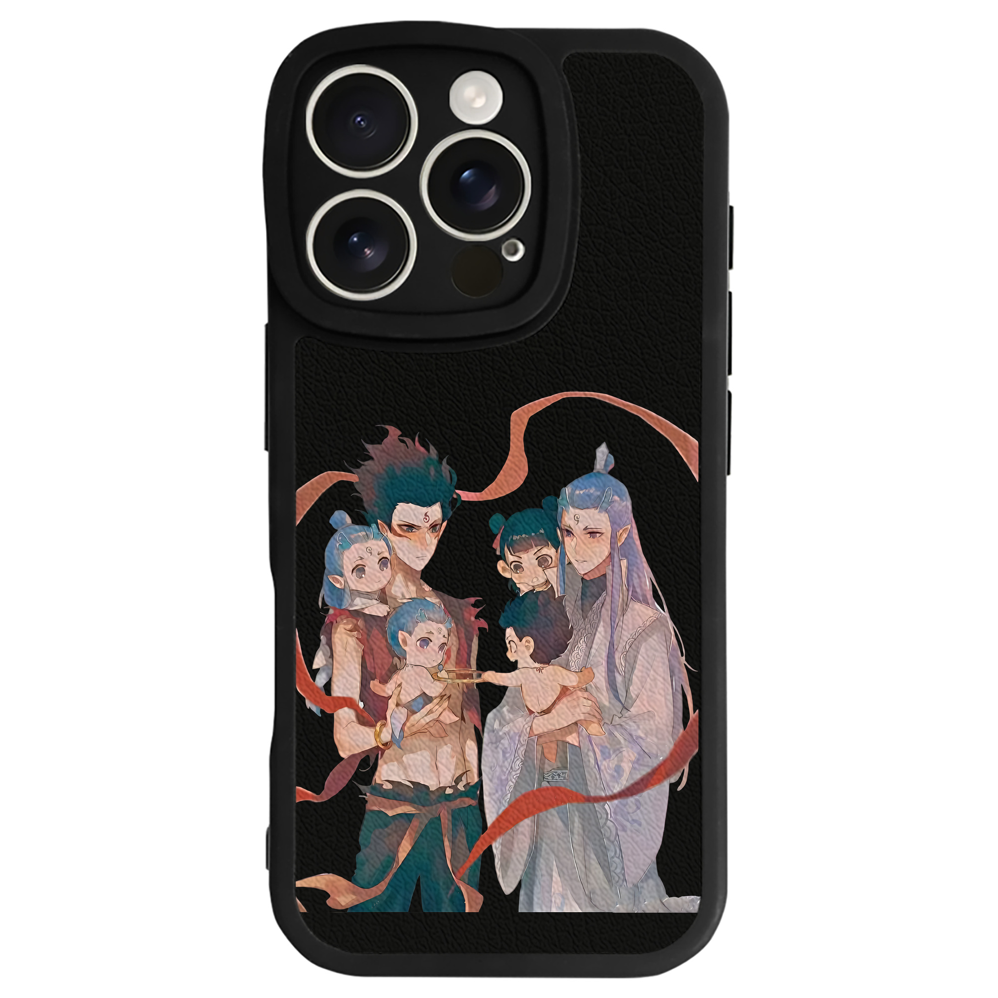 （画像用） Ne Zha 2 ナタ 魔童の大暴れ 【iPhone 16シリーズ対応】シリコンスマホケース（レザー調） 材質：シリコン